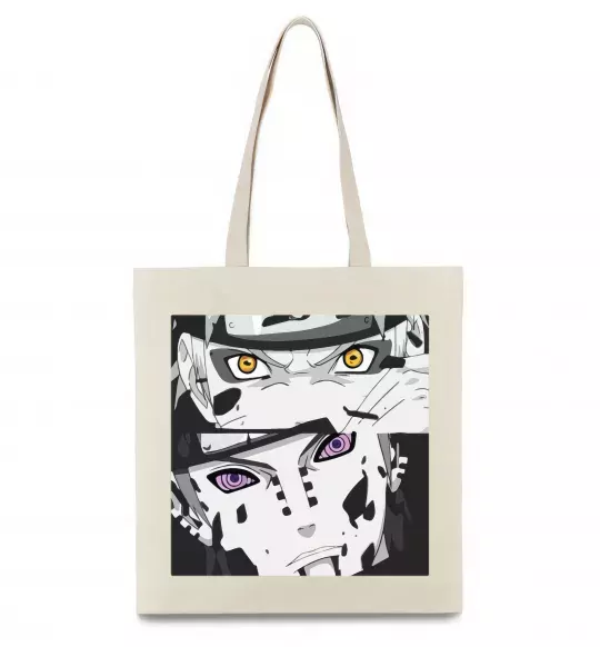 Эко-сумка Naruto eyes Бежевый фото