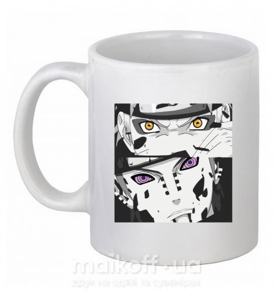 Чашка керамическая Naruto eyes Белый фото