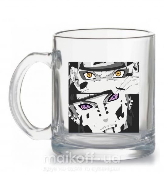 Чашка скляна Naruto eyes Прозорий фото