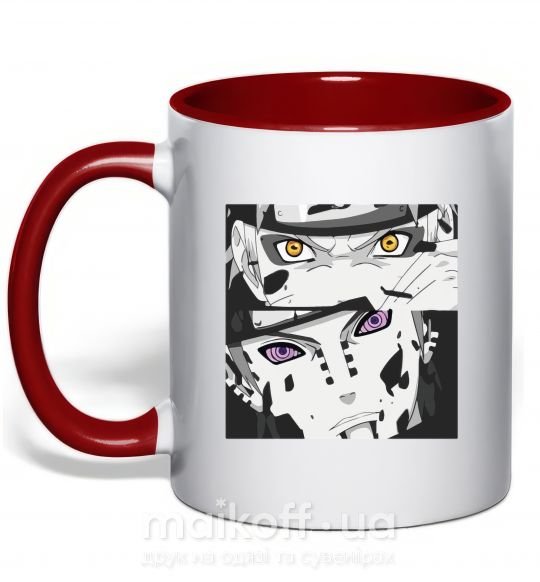 Чашка с цветной ручкой Naruto eyes Красный фото