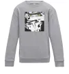 Детский Свитшот Naruto eyes Серый меланж фото