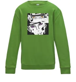 Детский Свитшот Naruto eyes Лаймовый фото