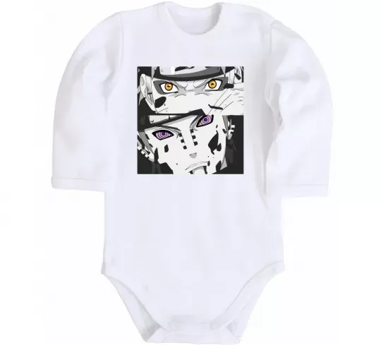 Дитячий бодік Naruto eyes Білий фото
