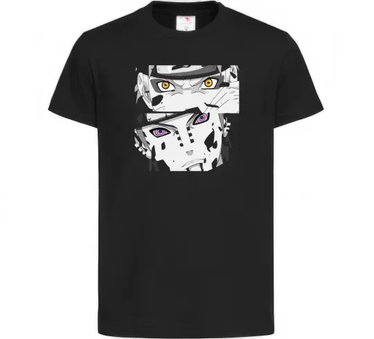 Дитяча футболка Naruto eyes Чорний фото