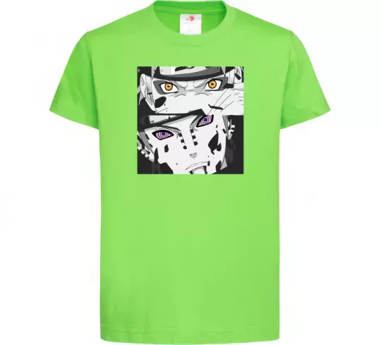 Дитяча футболка Naruto eyes Лаймовий фото