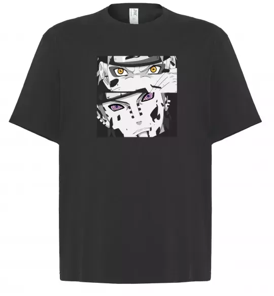 Футболка Оверсайз Naruto eyes Чорний фото