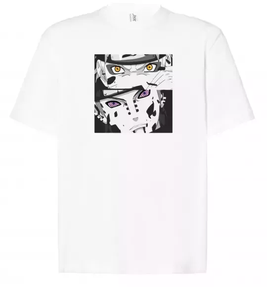 Футболка Оверсайз Naruto eyes Білий фото