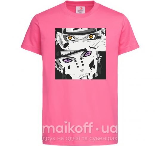 Детская футболка Naruto eyes Ярко-розовый фото