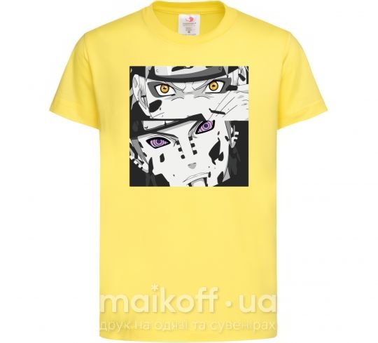 Дитяча футболка Naruto eyes Лимонний фото
