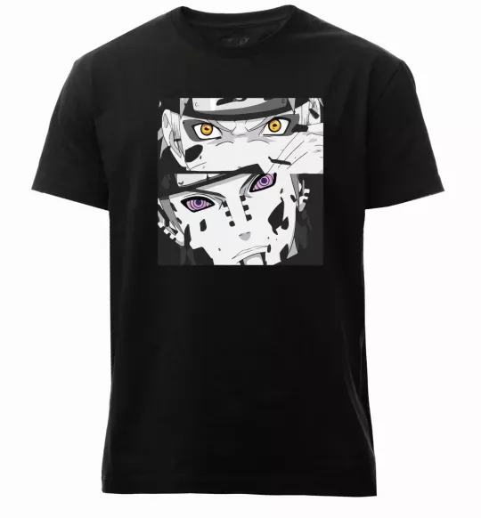 Чоловіча преміум футболка Naruto eyes Чорний фото