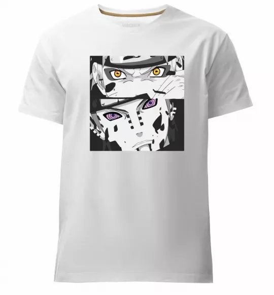 Чоловіча преміум футболка Naruto eyes Білий фото
