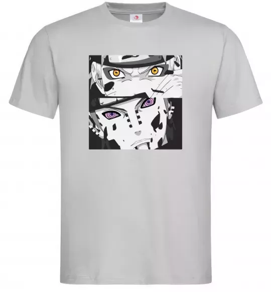 Мужская футболка Naruto eyes Серый фото