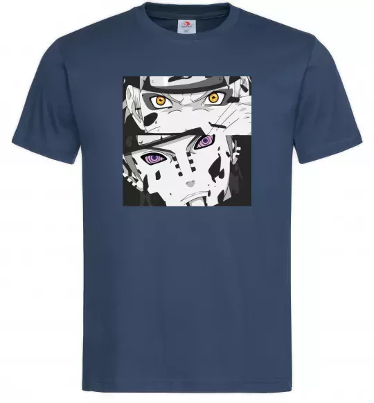 Мужская футболка Naruto eyes Темно-синий фото