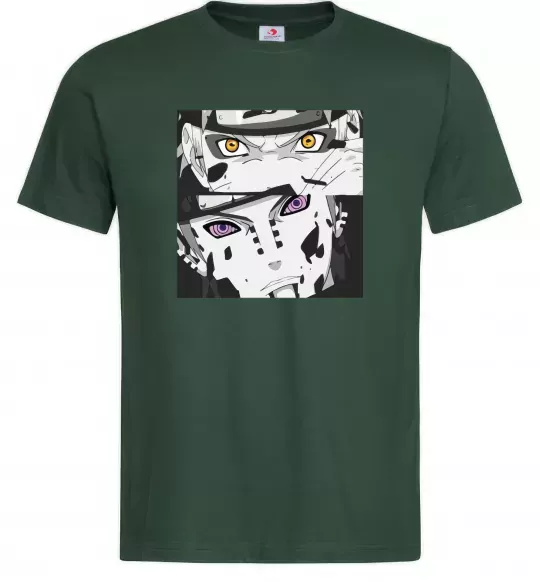 Мужская футболка Naruto eyes Темно-зеленый фото