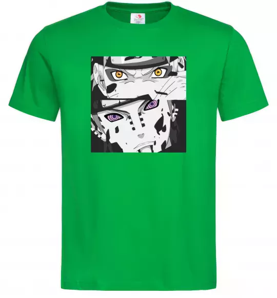 Мужская футболка Naruto eyes Зеленый фото