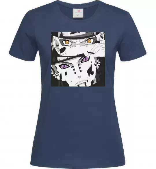 Женская футболка Naruto eyes Темно-синий фото
