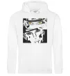 Чоловіча толстовка (худі) Naruto eyes Білий фото