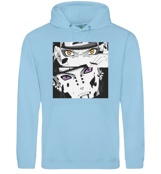 Мужская толстовка (худи) Naruto eyes Голубой фото
