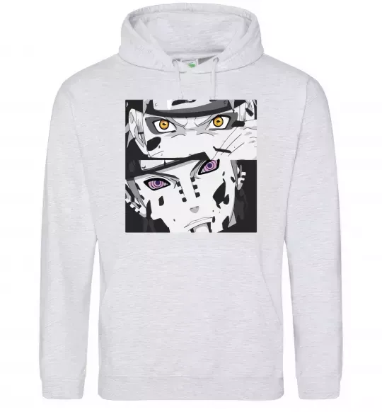 Жіноча толстовка (худі) Naruto eyes Сірий меланж фото