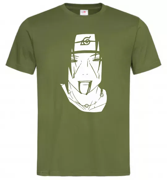 Чоловіча футболка Itachi naruto Оливковий фото