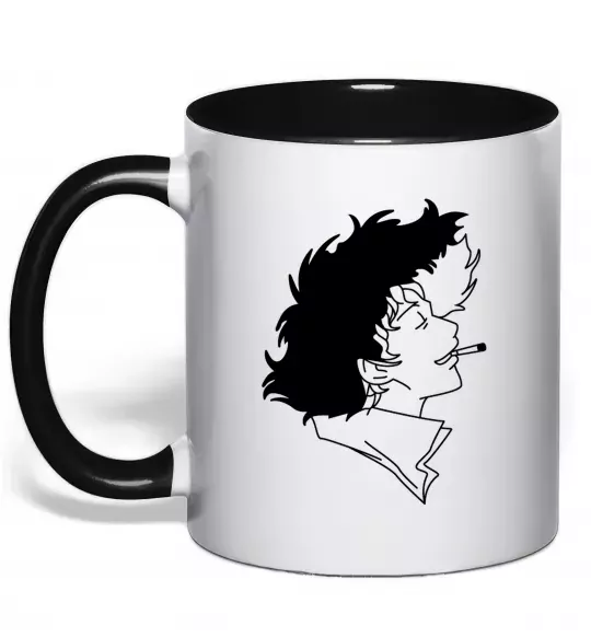 Чашка з кольоровою ручкою Cowboy bepop Чорний фото