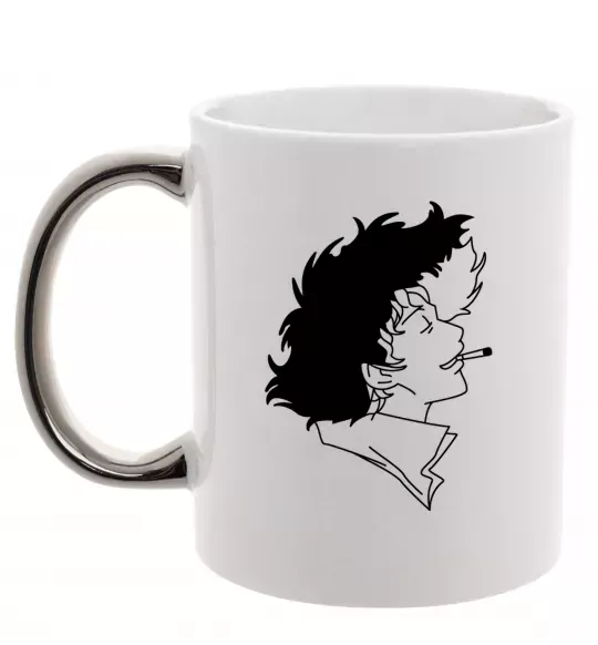 Чашка з кольоровою ручкою Cowboy bepop Срібло фото