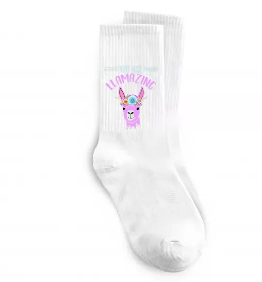 Носки You are llamazing Белый фото
