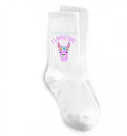 Носки Лама візерунки Белый фото