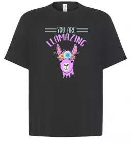 Футболка Оверсайз Don't forget to smile lama Белый фото