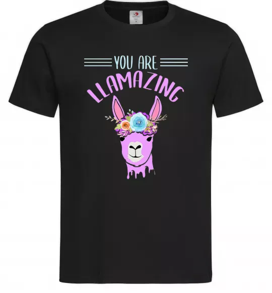 Мужская футболка You are llamazing Черный фото