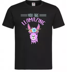 Мужская футболка You are llamazing Черный фото