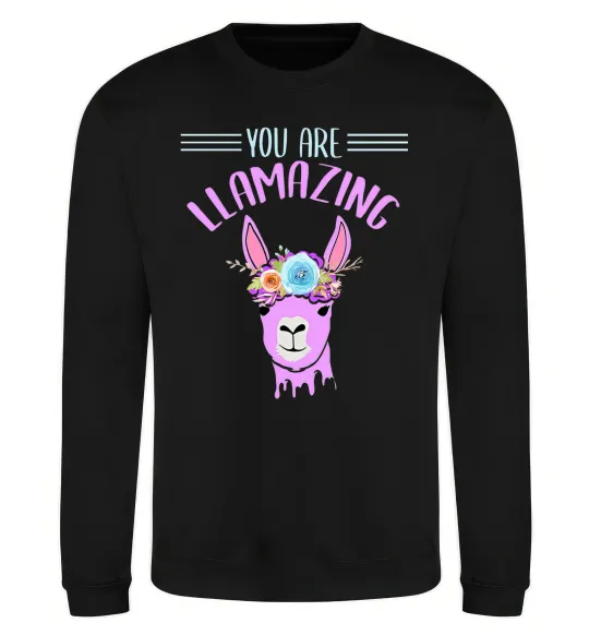 Свитшот You are llamazing Черный фото