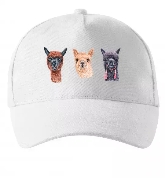 Кепка Три лами Білий фото