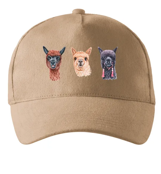 Кепка Три лами Пісочний фото