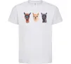Дитяча футболка Три лами Білий фото