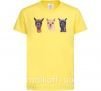 Дитяча футболка Три ламы Лимонний фото