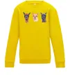 Детский Свитшот Три лами Солнечно желтый фото