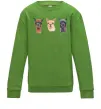Детский Свитшот Три лами Лаймовый фото