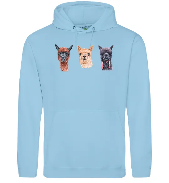 Чоловіча толстовка (худі) Три лами Блакитний фото