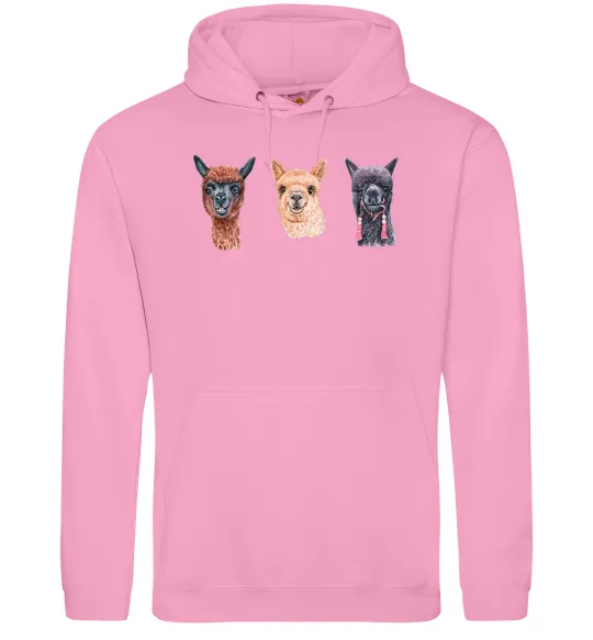 Жіноча толстовка (худі) Три лами Рожевий фото