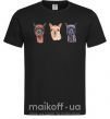 Мужская футболка Три ламы Черный фото
