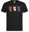 Мужская футболка Три лами Черный фото