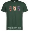Чоловіча футболка Три ламы Темно-зелений фото