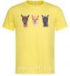 Чоловіча футболка Три ламы Лимонний фото