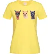 Жіноча футболка Три лами Лимонний Жіноча футболка Три лами Лимонний фото