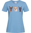 Жіноча футболка Три лами Блакитний Жіноча футболка Три лами Блакитний фото