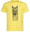 Мужская футболка Голова та шия лами Лимонный фото