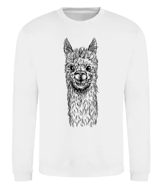 Свитшот Голова та шия лами Белый фото