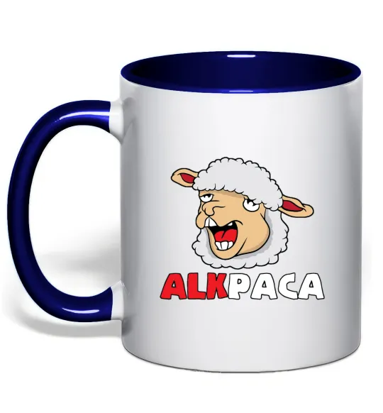 Чашка с цветной ручкой ALKPACA web Глубокий темно-синий фото