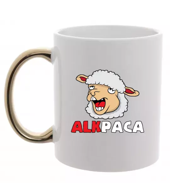 Чашка с цветной ручкой ALKPACA web Золото фото